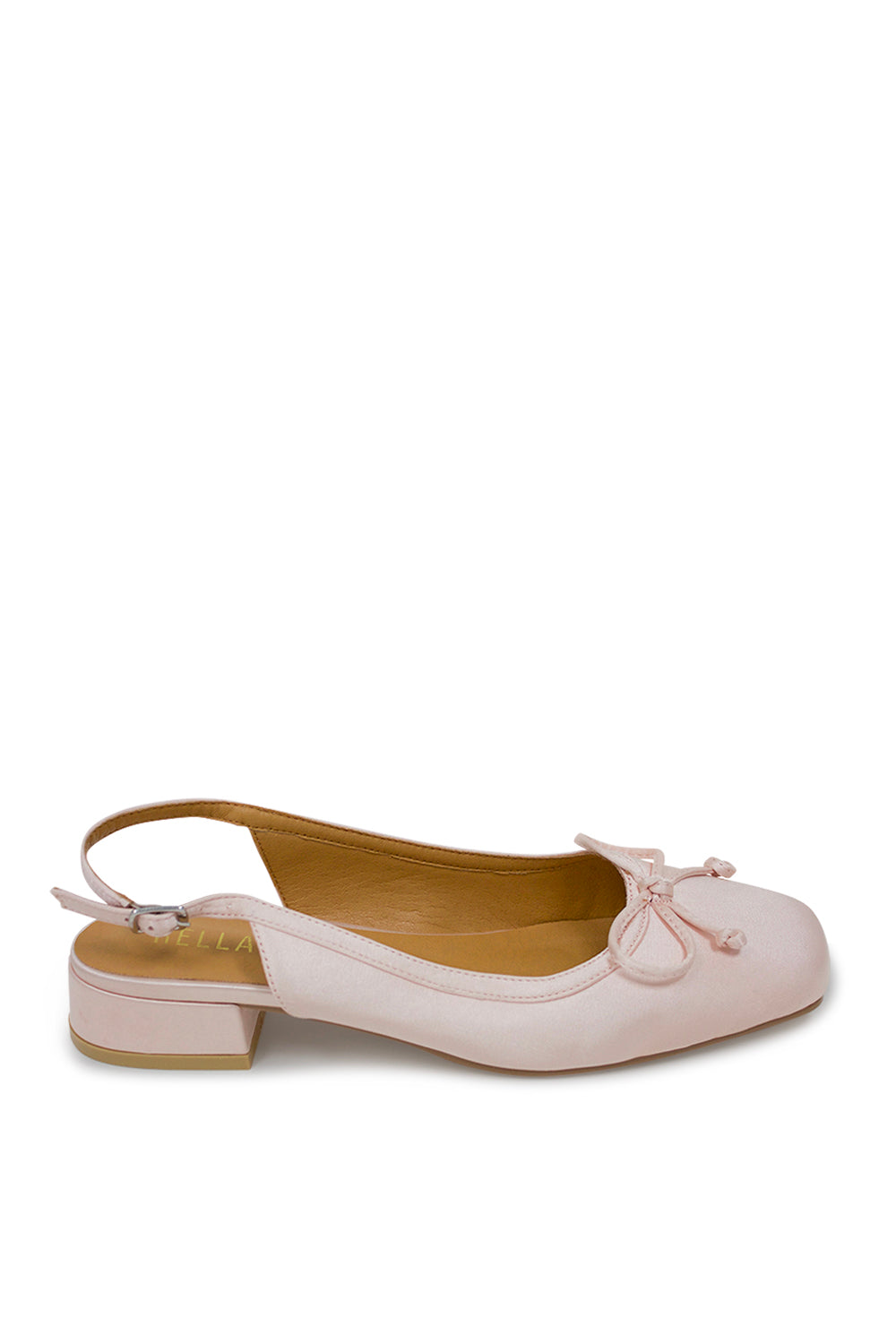 Iris Slingback Ballet Flat Pink Satin – Rella