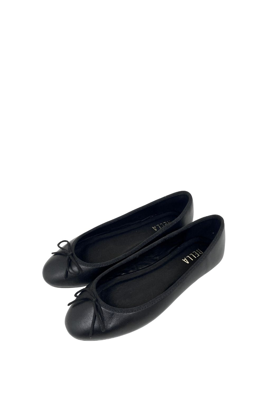 Rosie Leather Flats - Black