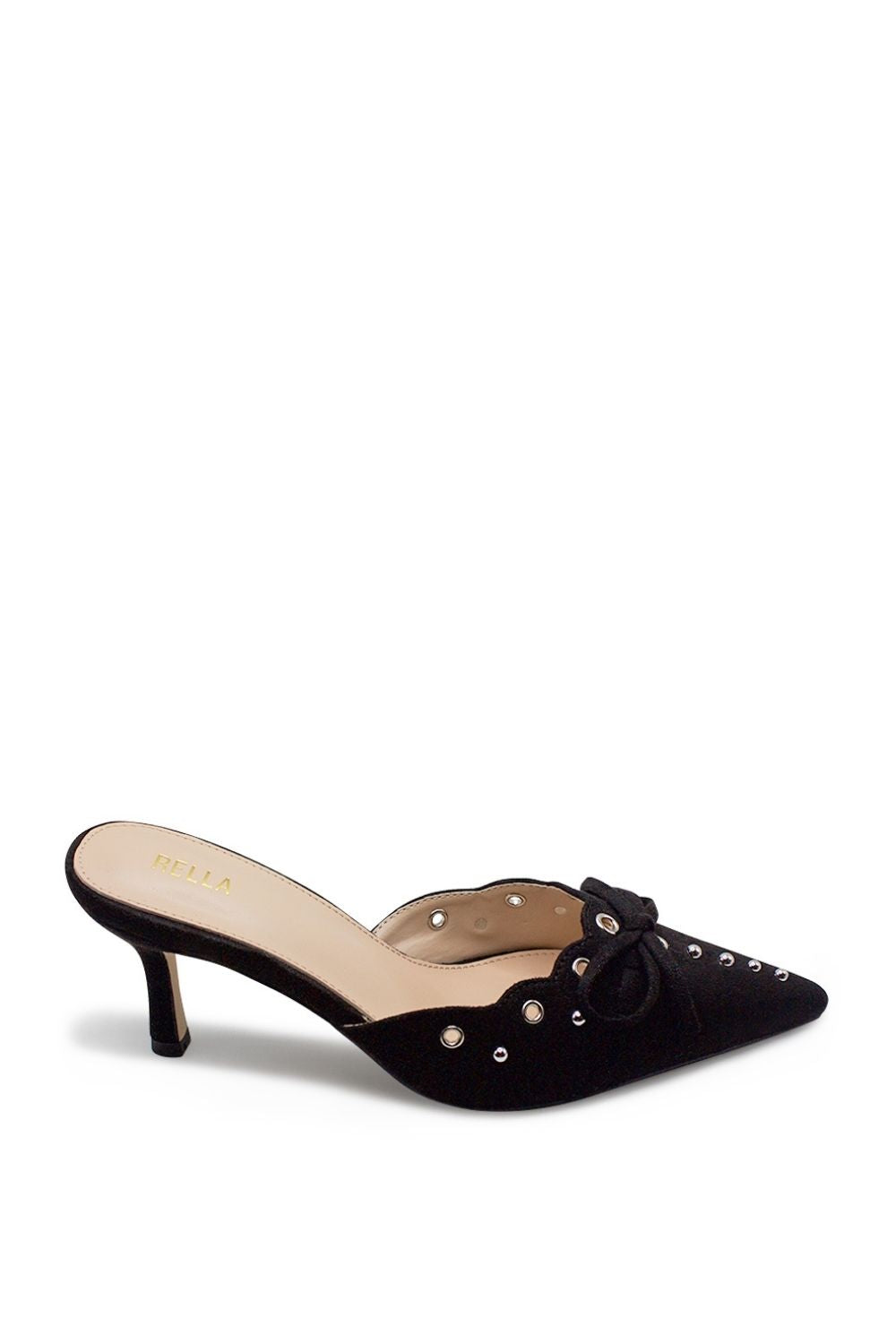 Yasmin Pointed Toe Studded Mule Heel