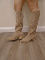 Hannah Western Boot 15"- Taupe