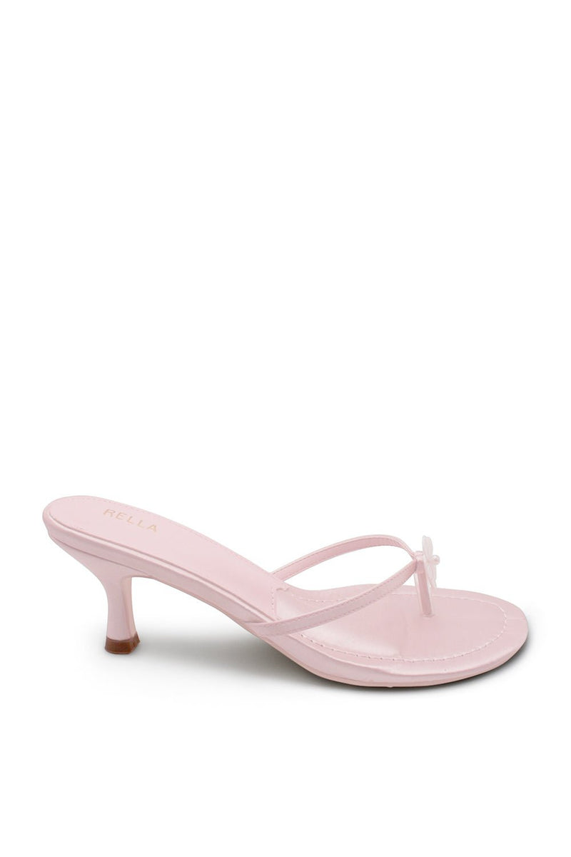 Clara Flower Heel - Pink SatinHeels