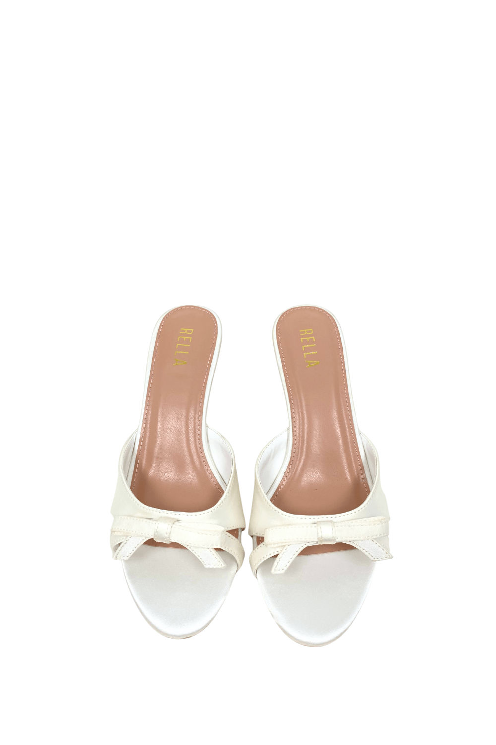 Delia Bow Heel - White SatinHeels