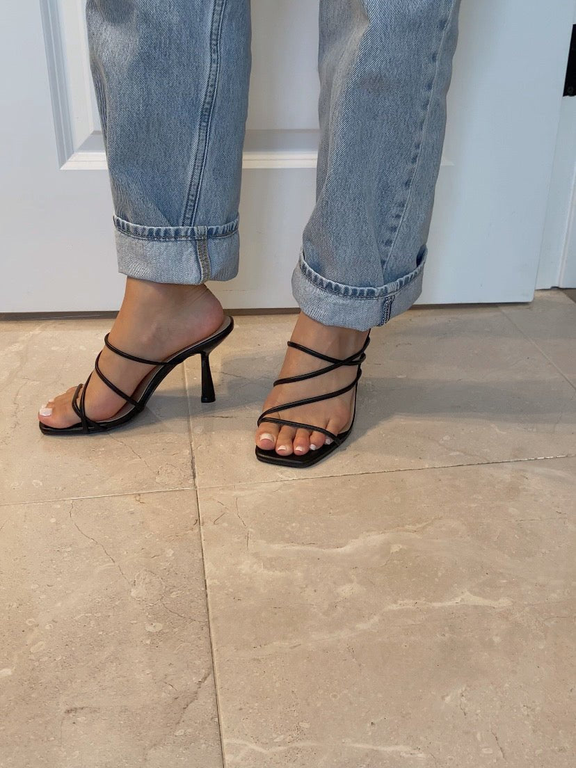 Gini Strappy Mule HeelHeels