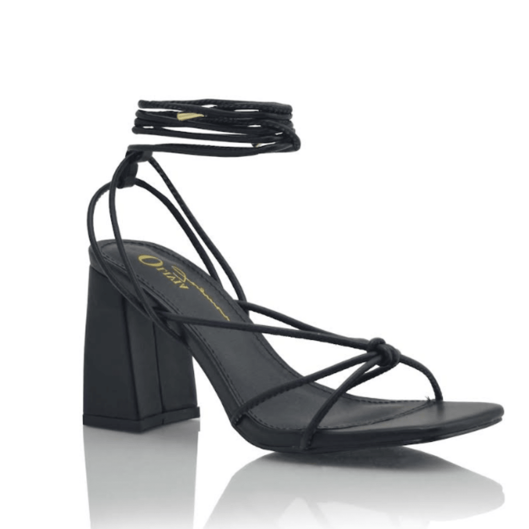 Harlee Lace Up Low Block HeelHeels