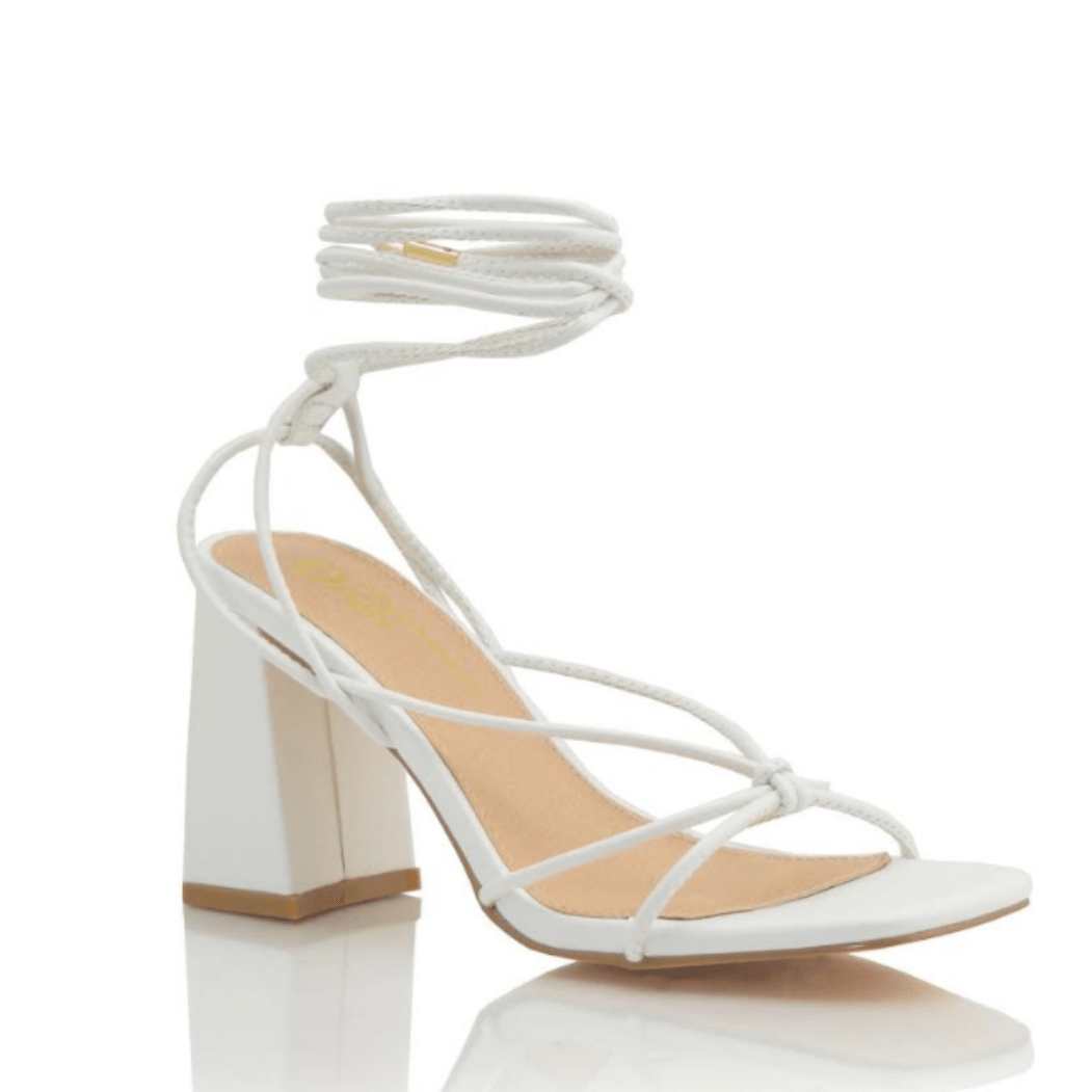 Harlee Lace Up Low Block HeelHeels