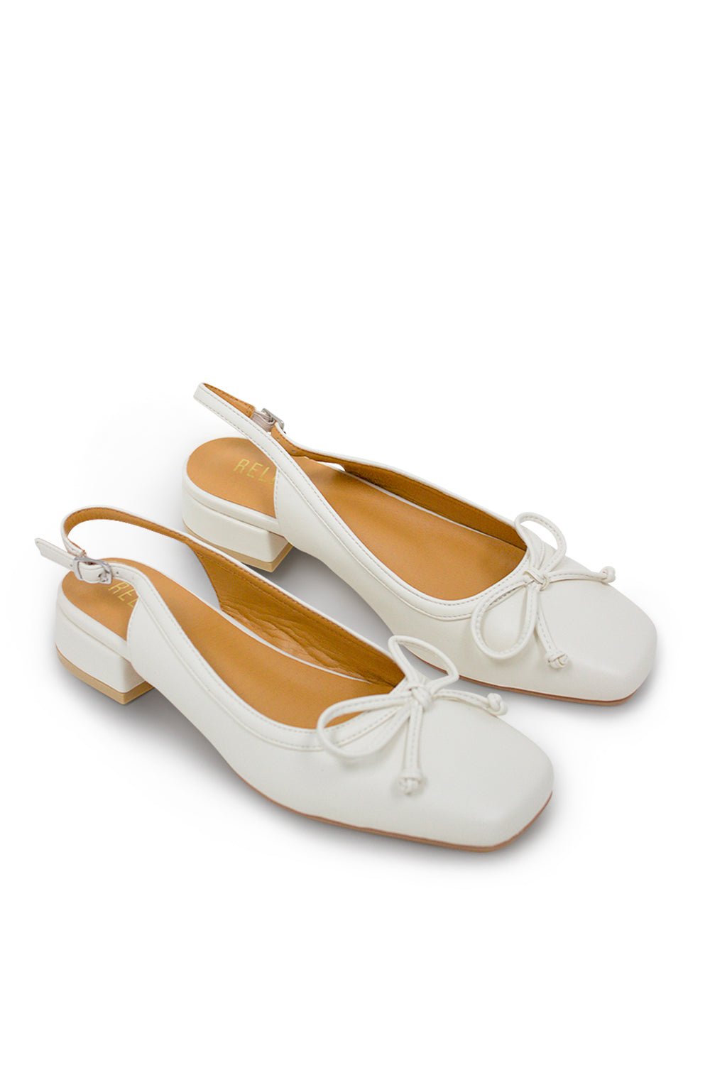 Iris Slingback Ballet Flat - WhiteFlat