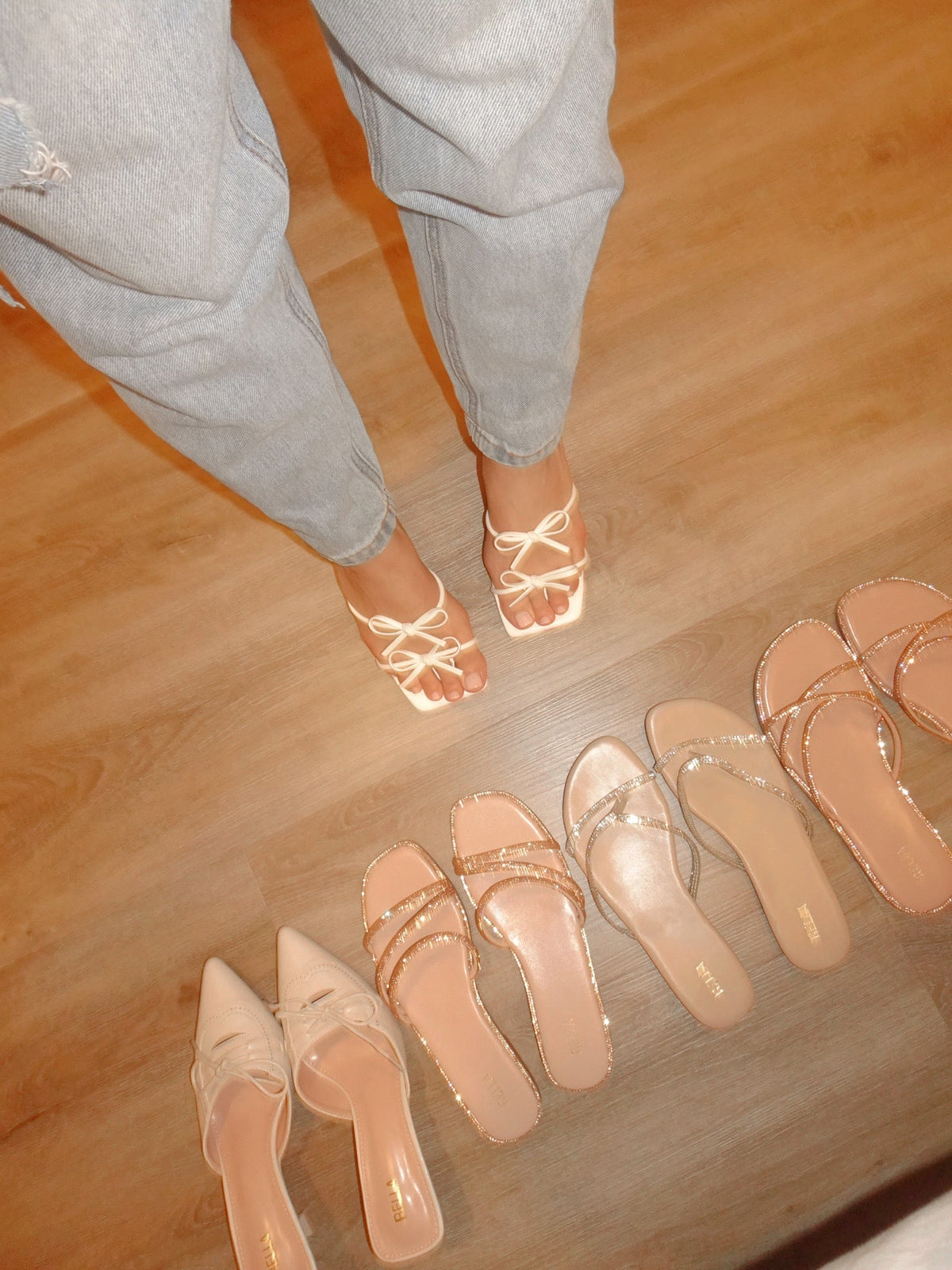 Kitty Bow Heel - CreamHeels