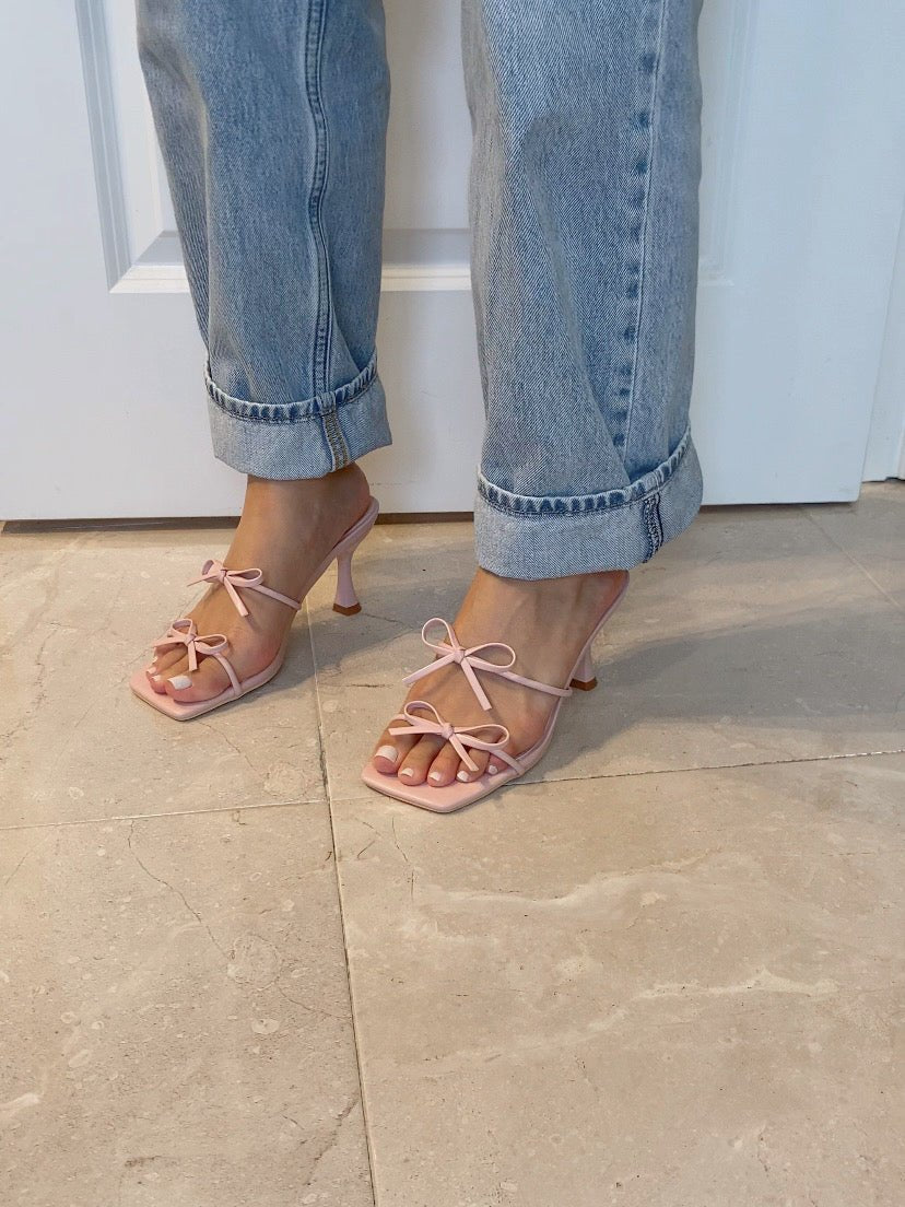 Kitty Bow Heel - PinkHeels