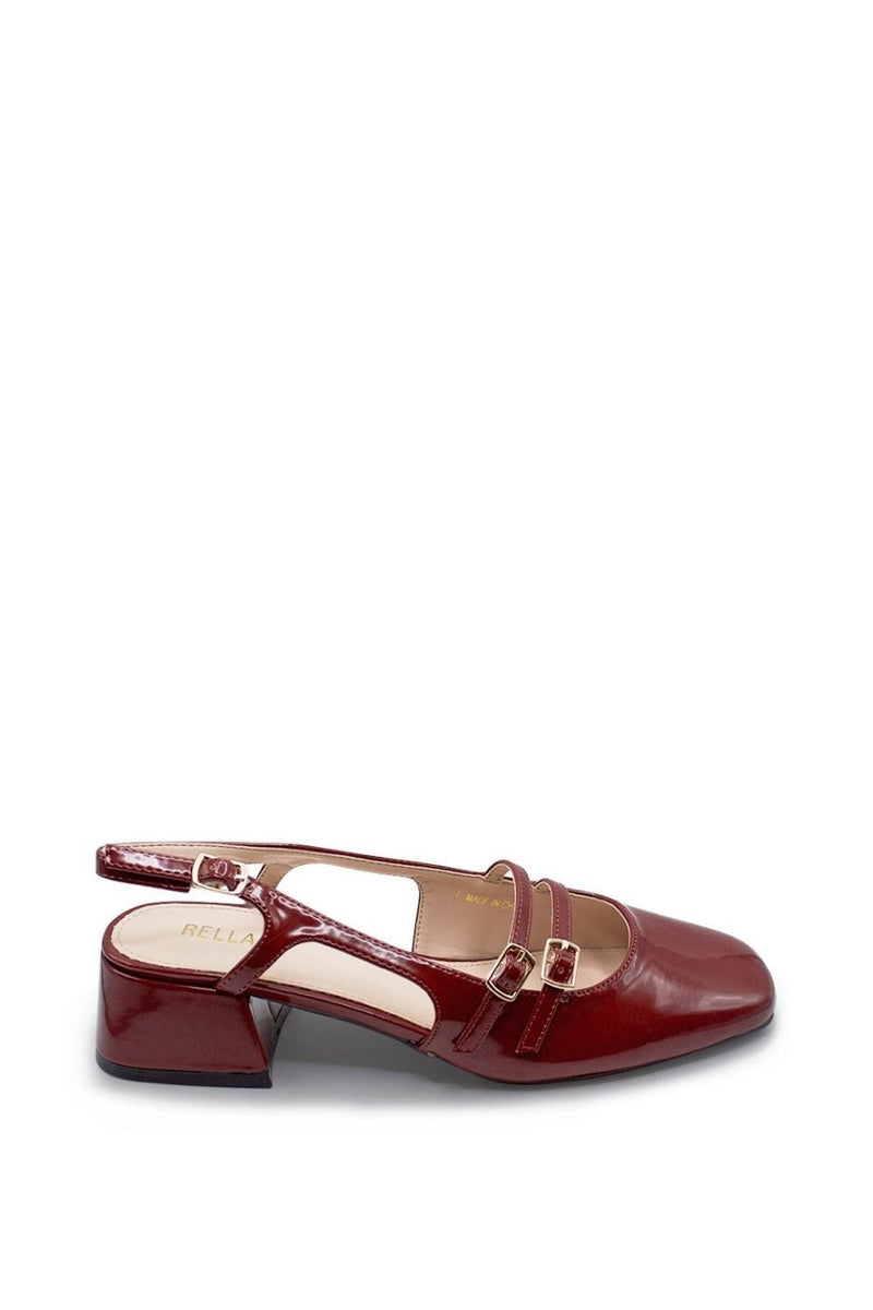 Natalie Slingback Ballet Flat- Leather BurgundySandals