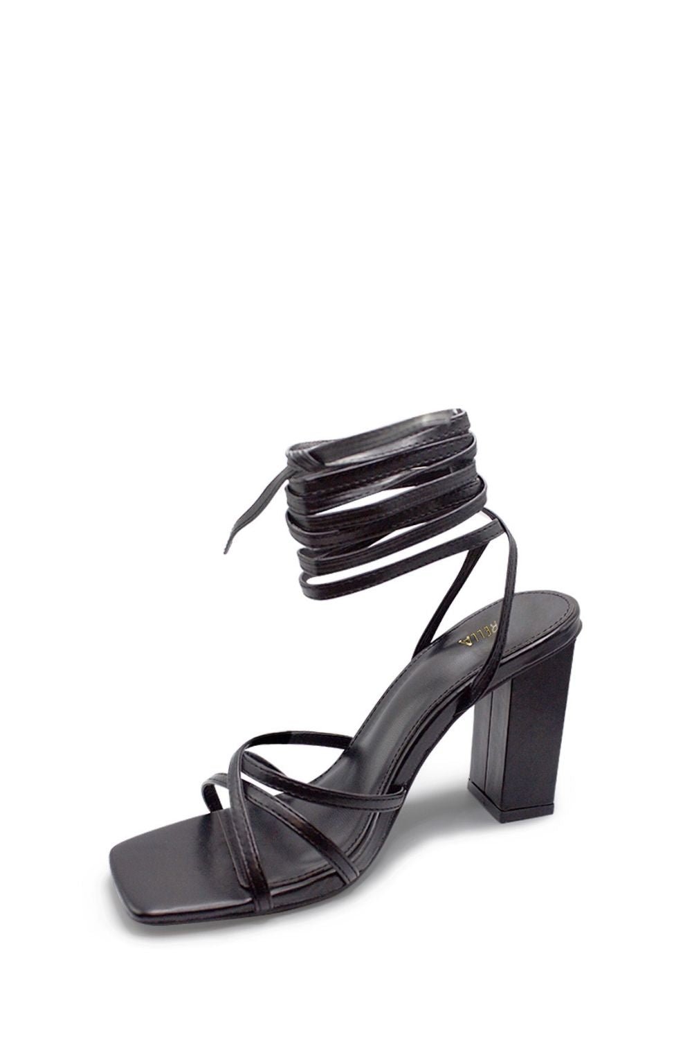 Pam Lace Up Heel - BlackHeels