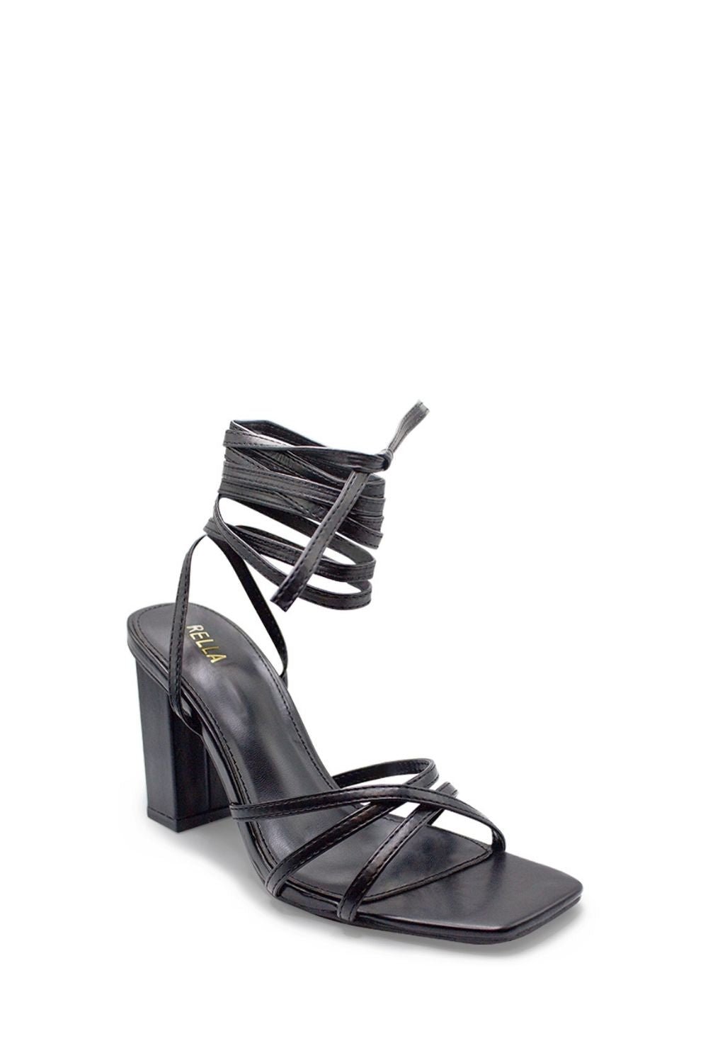 Pam Lace Up Heel - BlackHeels