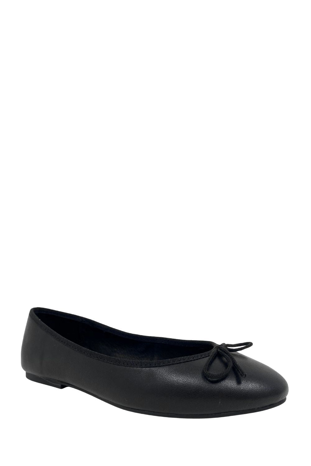 Rosie Leather Flats - BlackSandals