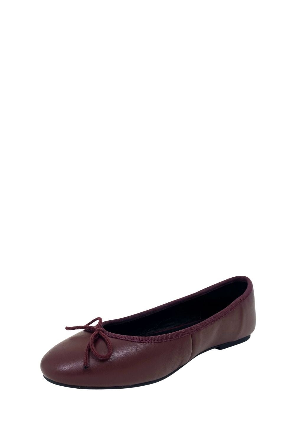 Rosie Leather Flats - BurgundySandals