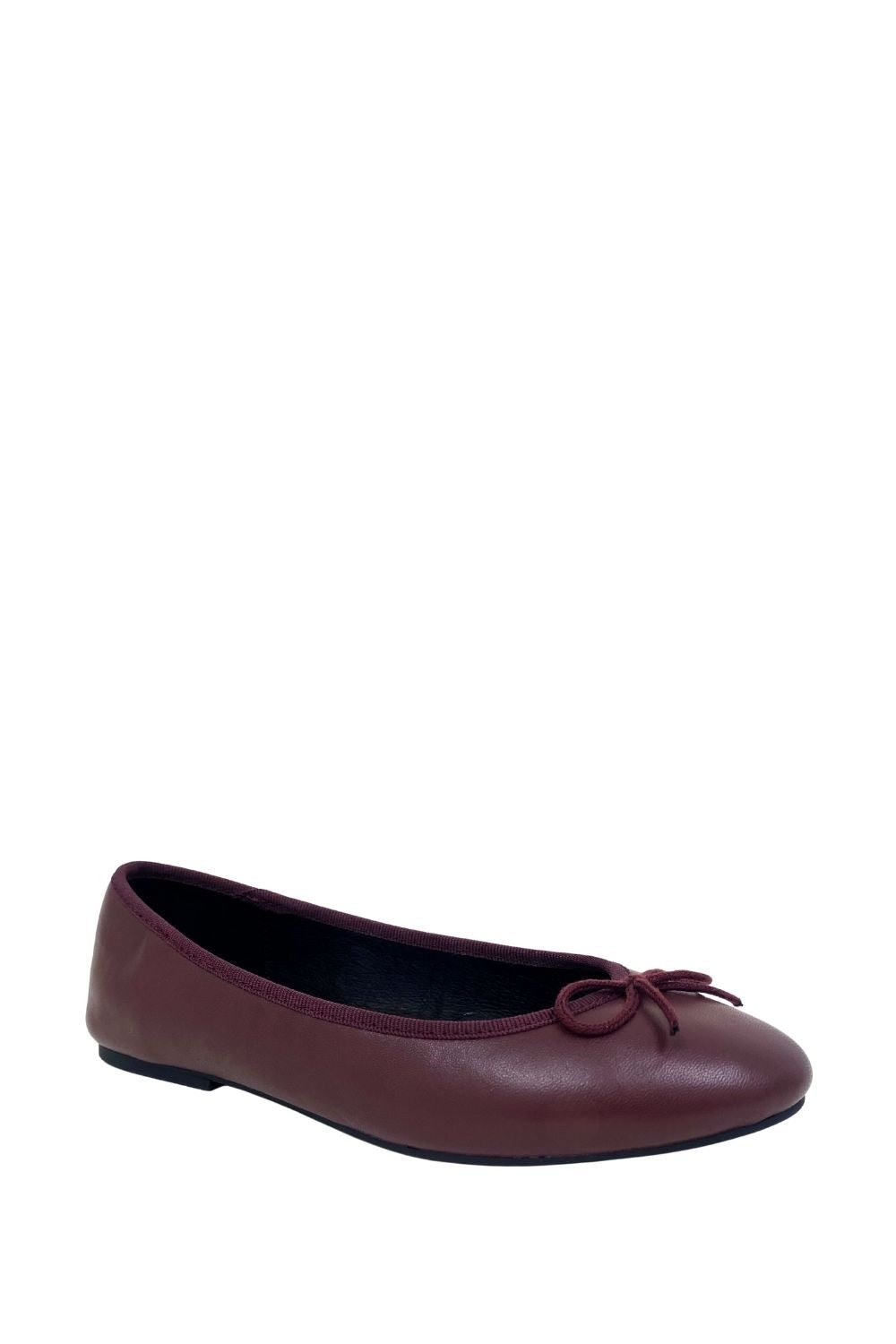 Rosie Leather Flats - BurgundySandals