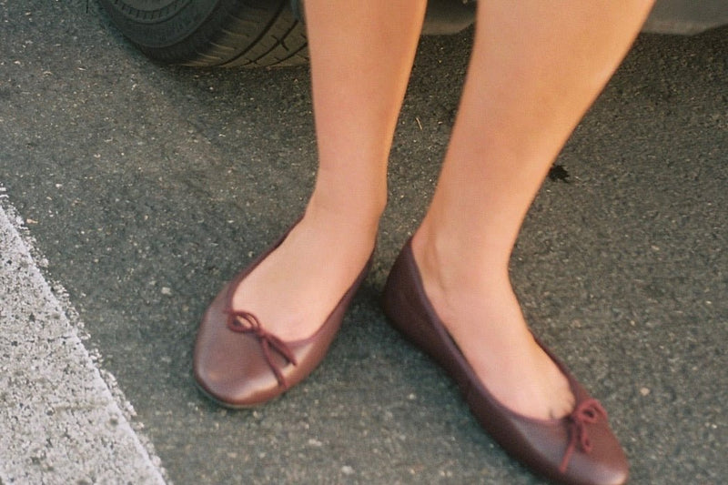 Rosie Leather Flats - BurgundySandals