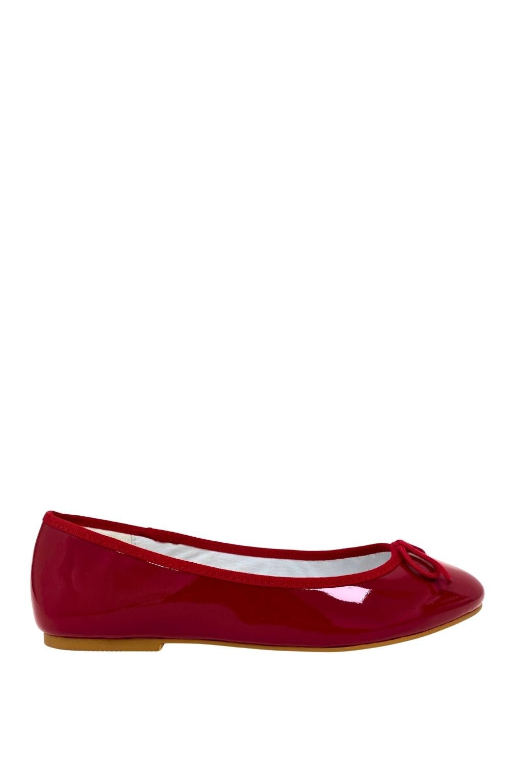 Rosie Leather Flats - RedSandals