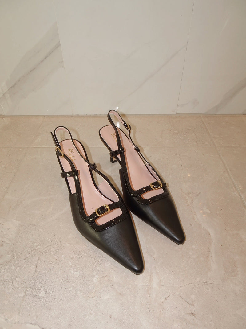 Sera Slingback Heel - BlackHeels
