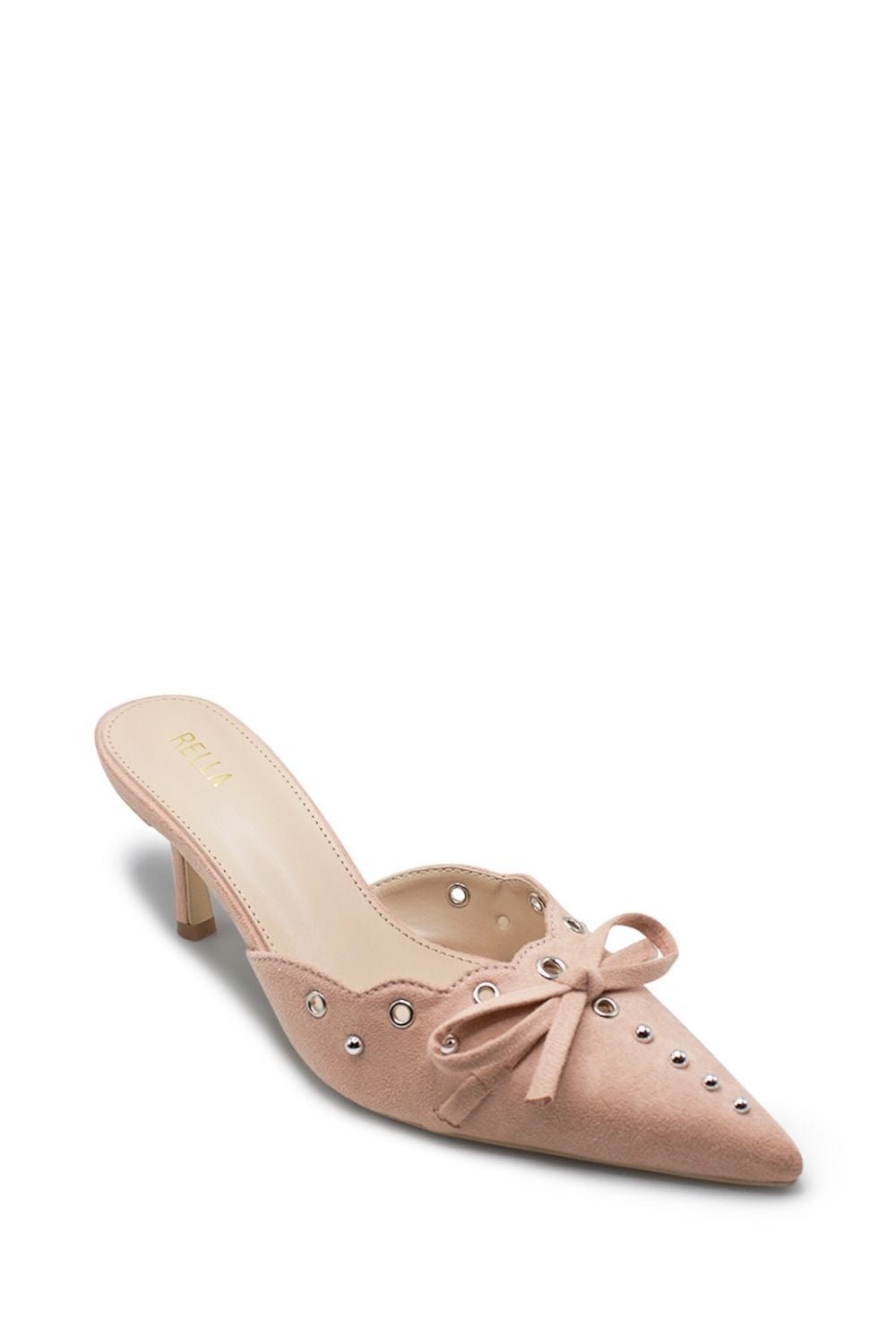 Yasmin Pointed Toe Studded Mule HeelHeels