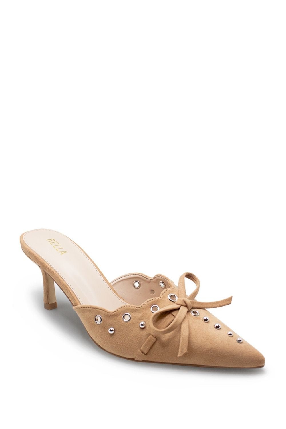 Yasmin Pointed Toe Studded Mule HeelHeels