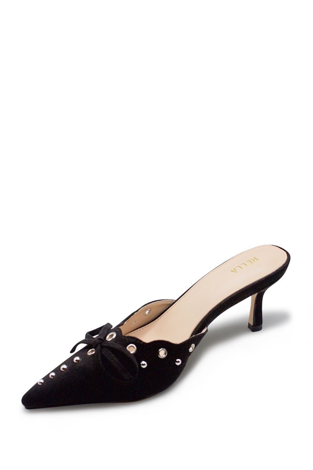 Yasmin Pointed Toe Studded Mule HeelHeels