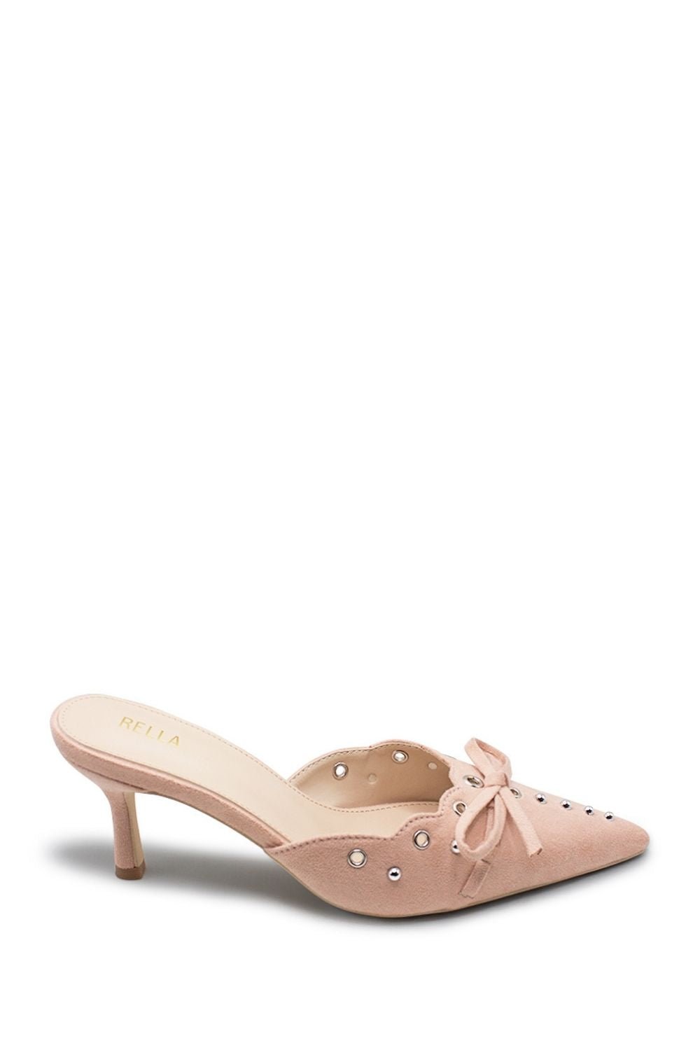 Yasmin Pointed Toe Studded Mule HeelHeels