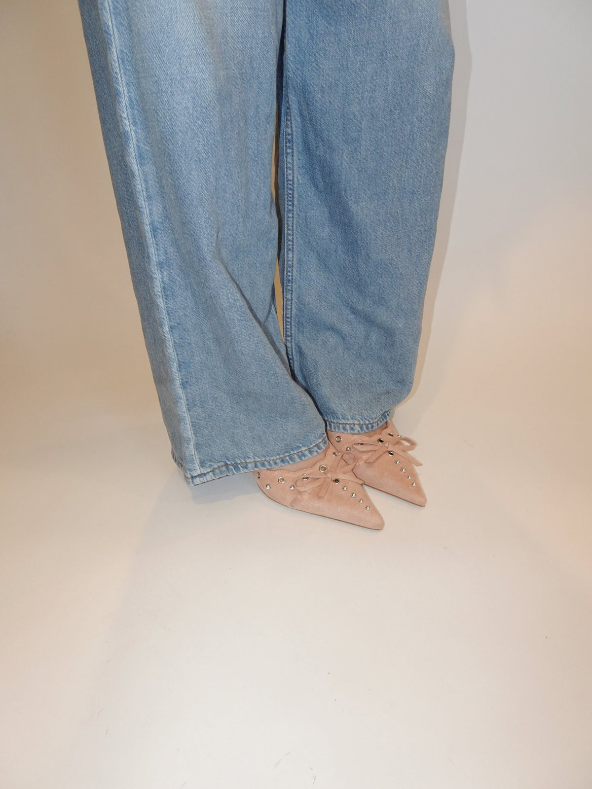 Yasmin Pointed Toe Studded Mule HeelHeels