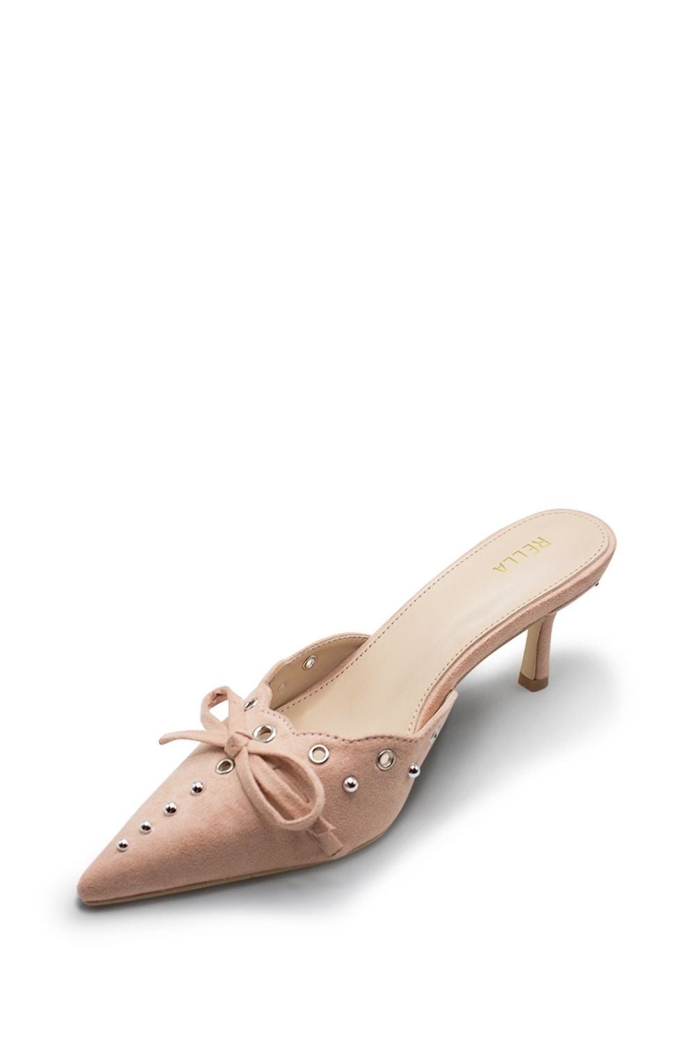 Yasmin Pointed Toe Studded Mule HeelHeels