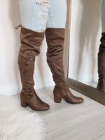 Lola Over the Knee Boot- Taupe