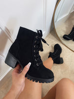 Steph Boot - Black Suede