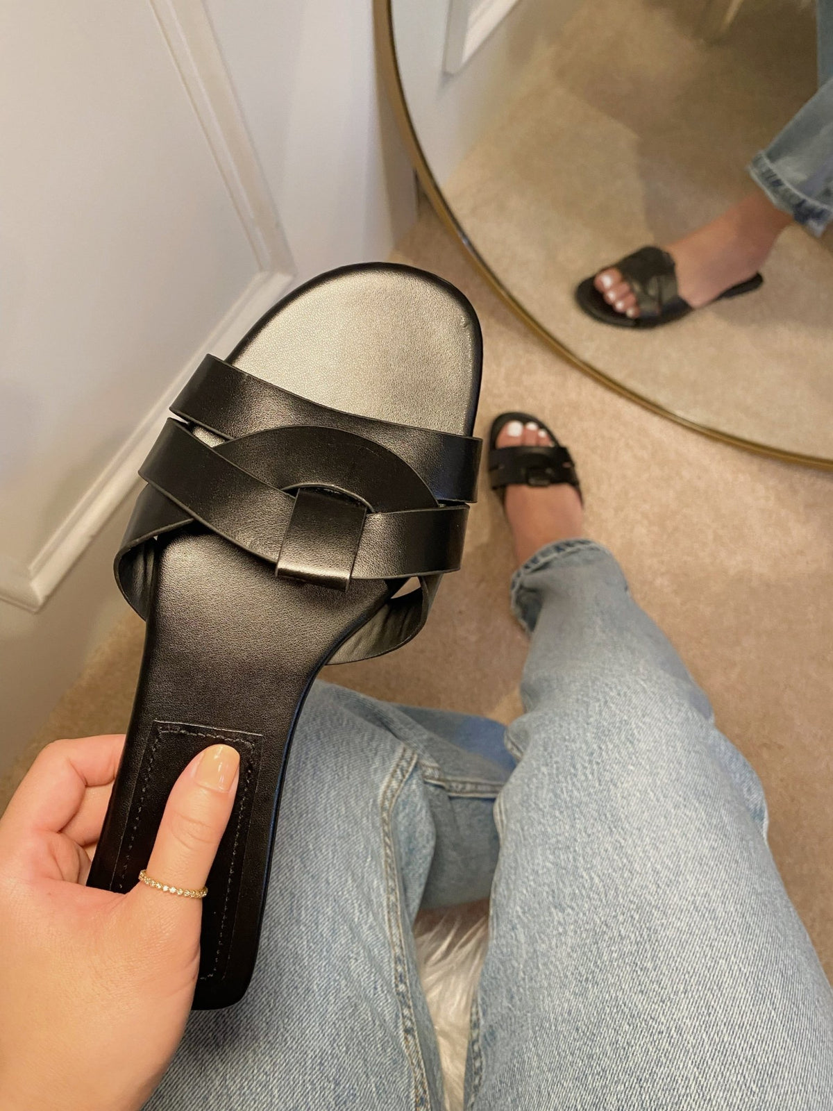 Nessa Slide Sandal - BlackSandals