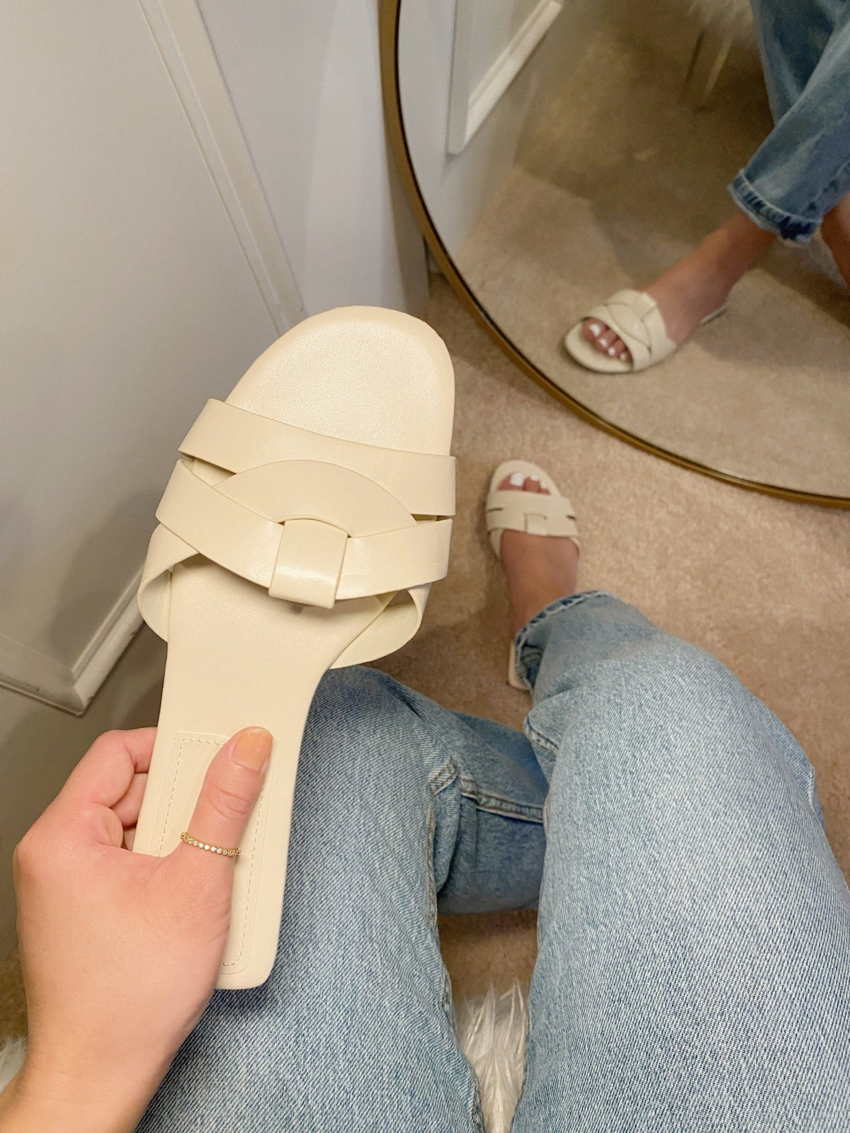 Nessa Slide Sandal - IvorySandals