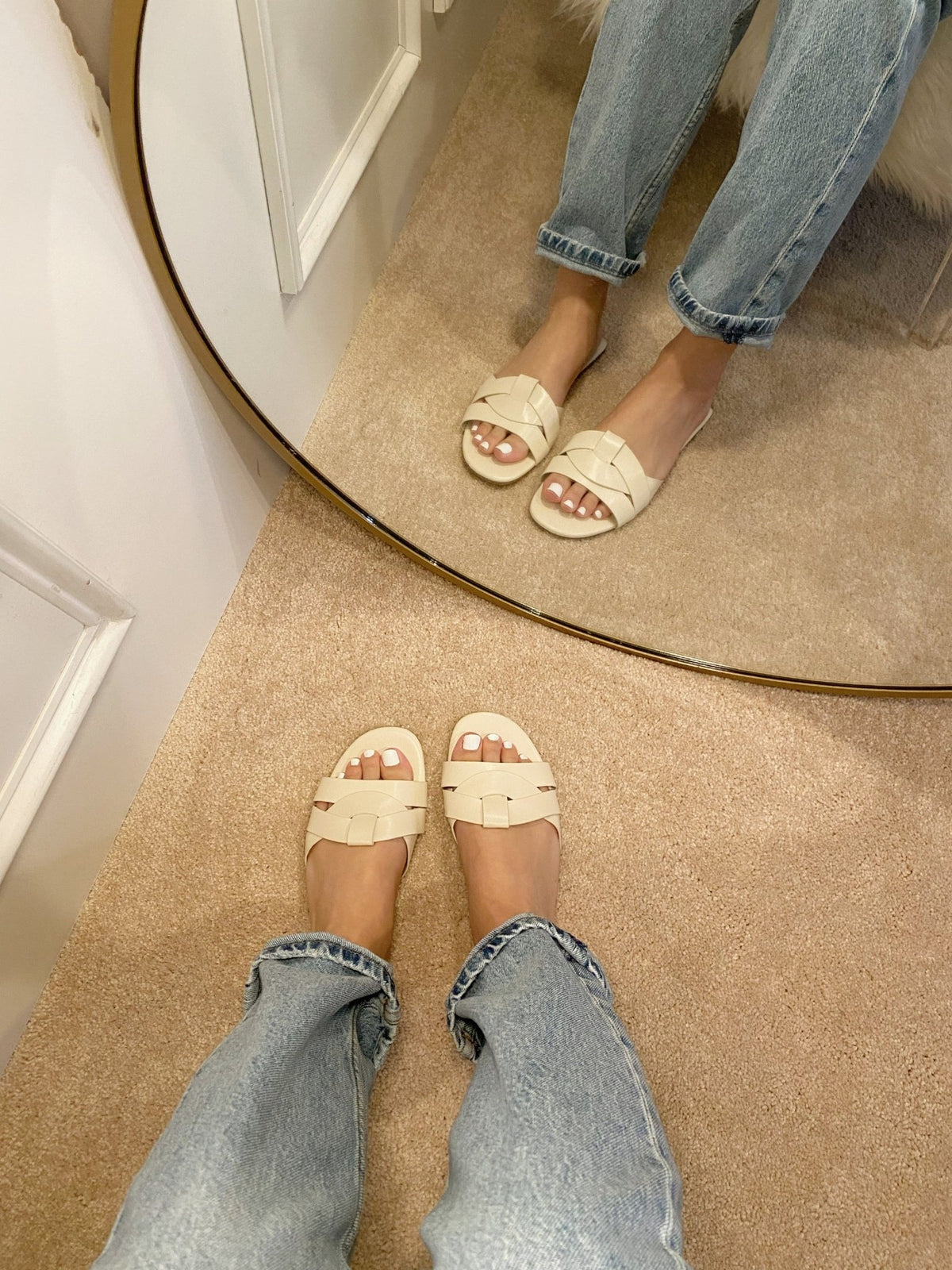 Nessa Slide Sandal - IvorySandals